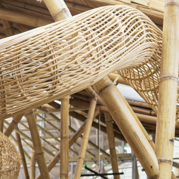 Detail of woven rattan craftsmanship
